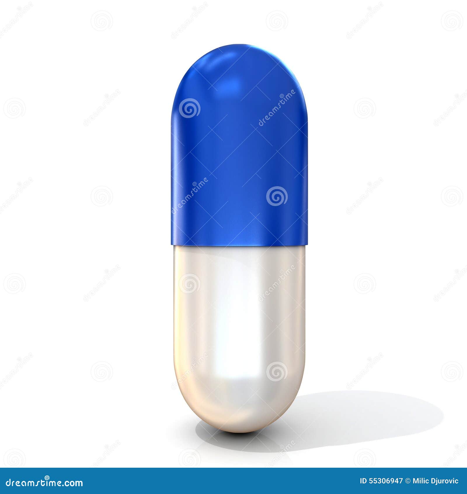 Blue pill capsule stock illustration. Illustration of dose 55306947
