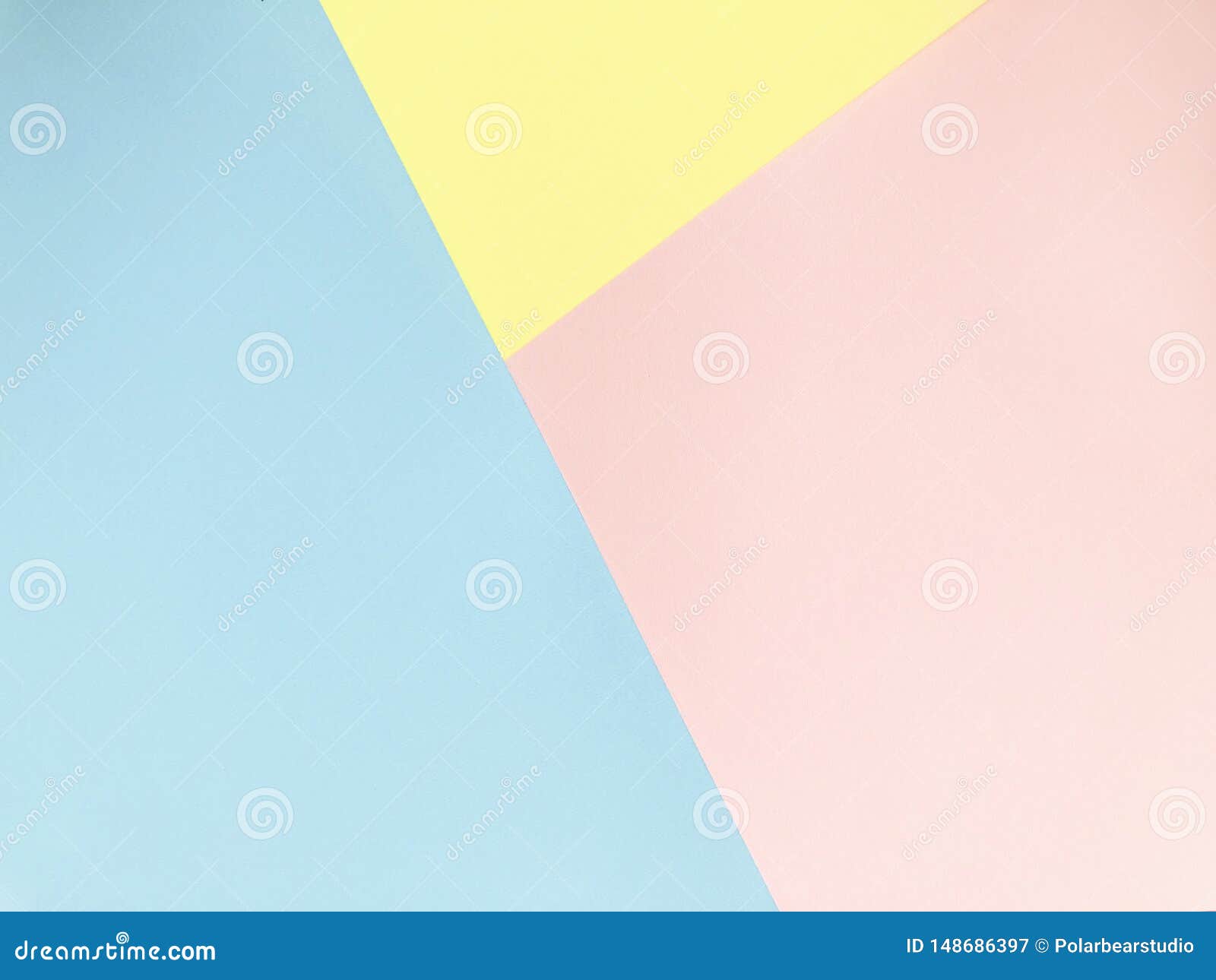 Blue, Pink and Yellow Pastel Color Background Stock Image Image of