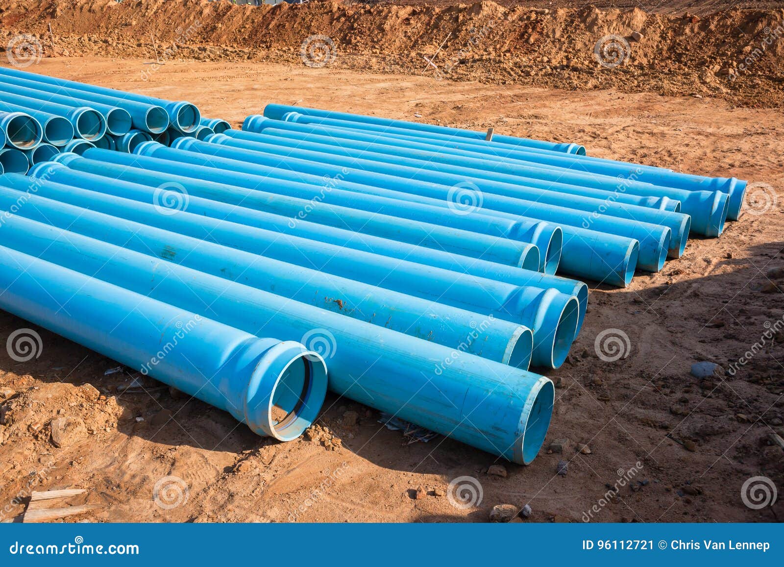 Blue Pipes Construction stock image. Image of plumbing 96112721