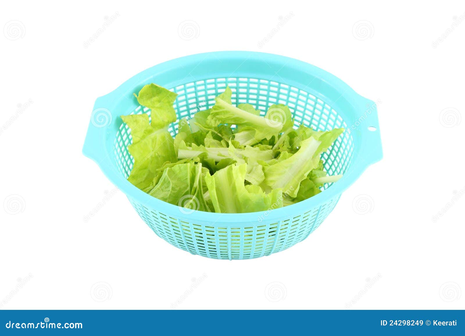 Blue Plastic Basket Vegetable Stock Image Image of lettuce