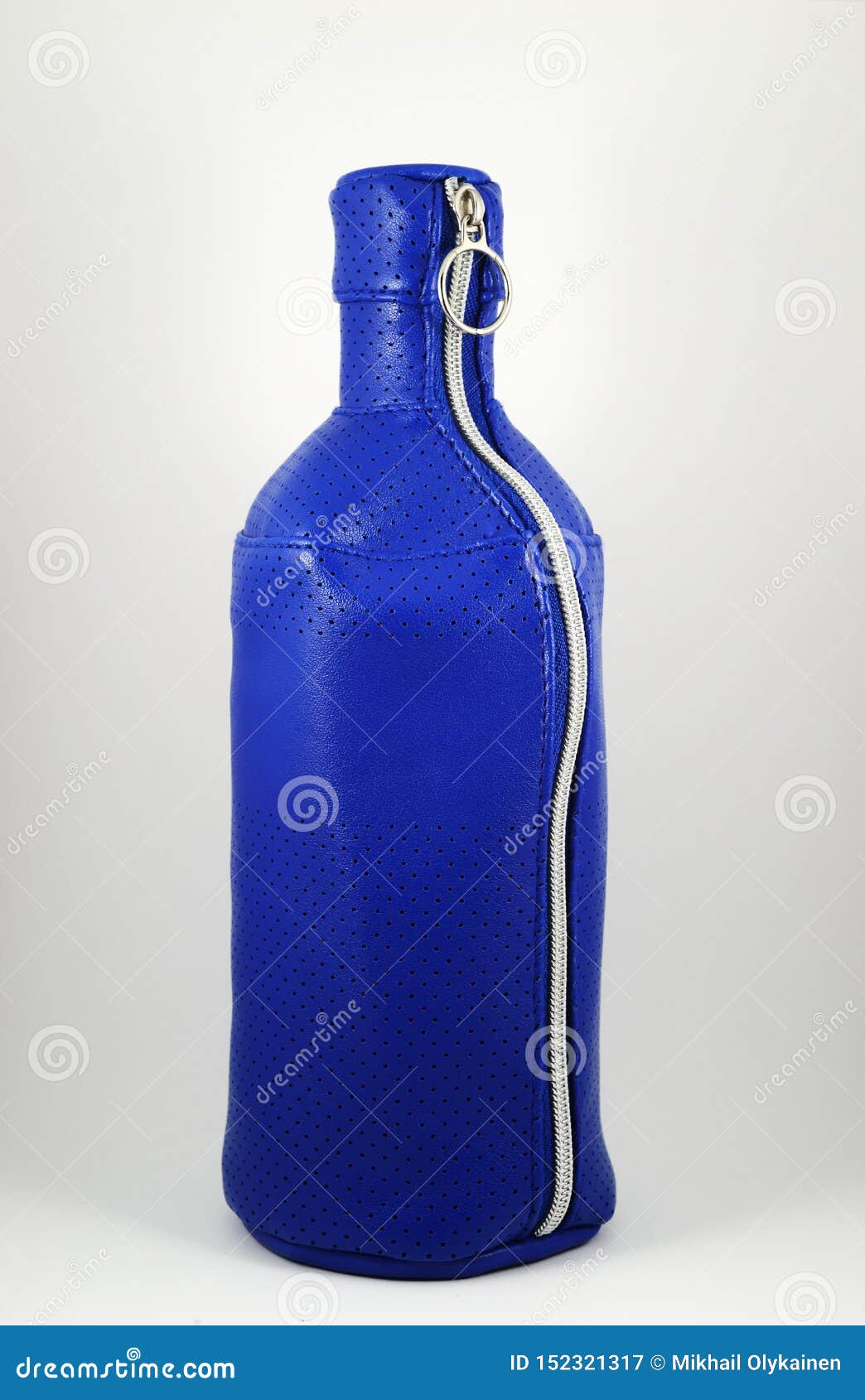 Blue Plastic Bottle Case with Zipper Stock Image Image of packing