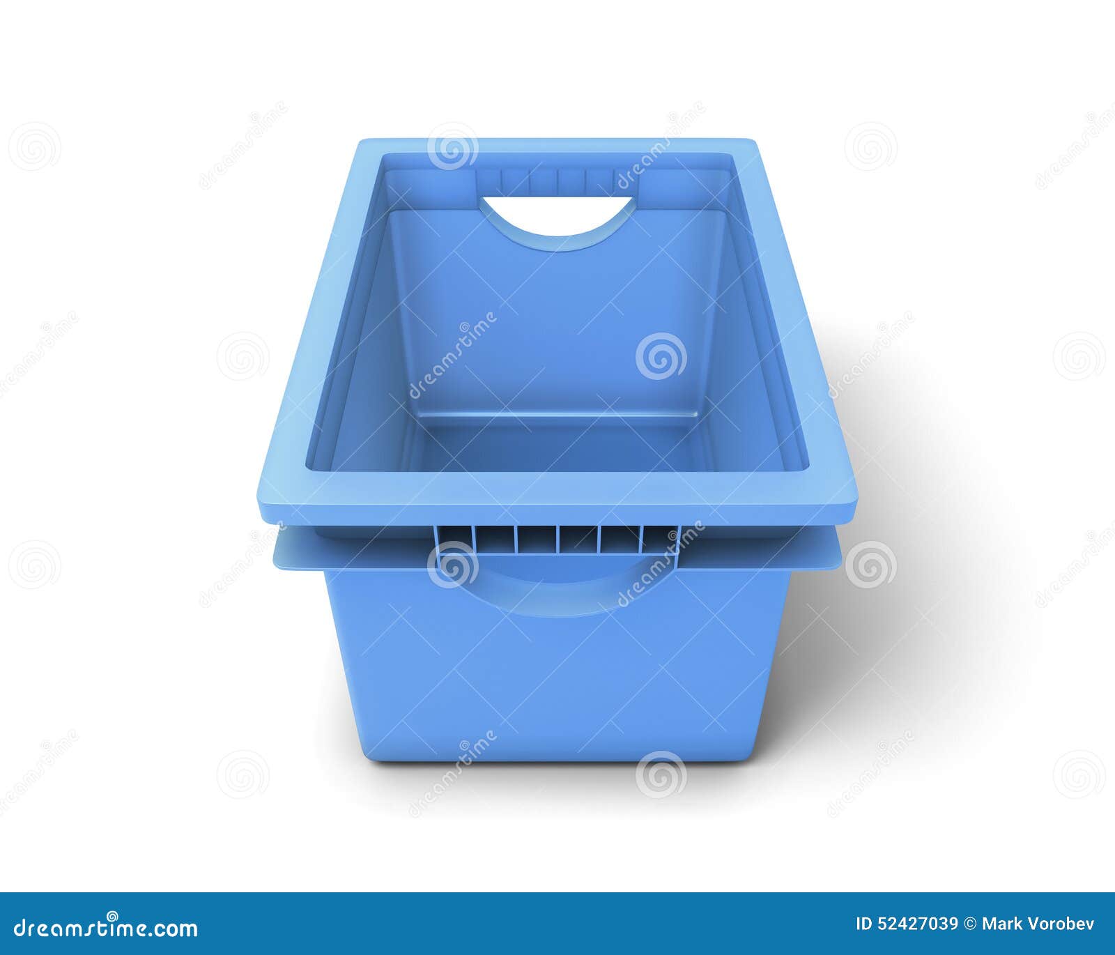 Blue plastic box for toys stock illustration. Illustration of
