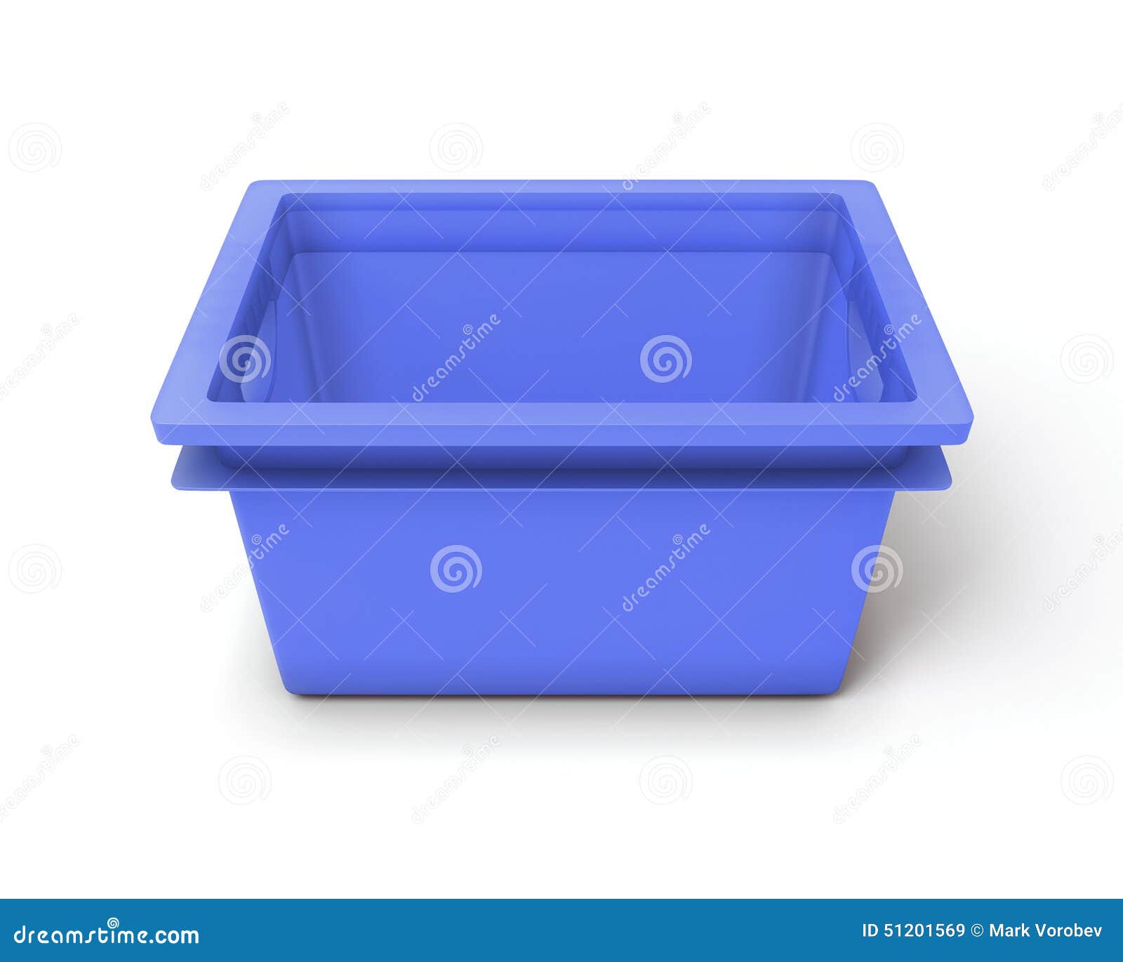Blue plastic box for toys stock illustration. Illustration of path