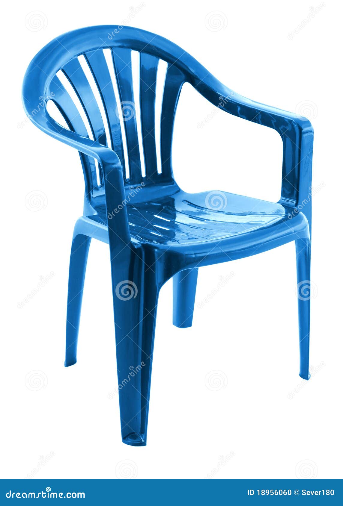 Blue plastic chair stock photo. Image of armchair, separate 18956060