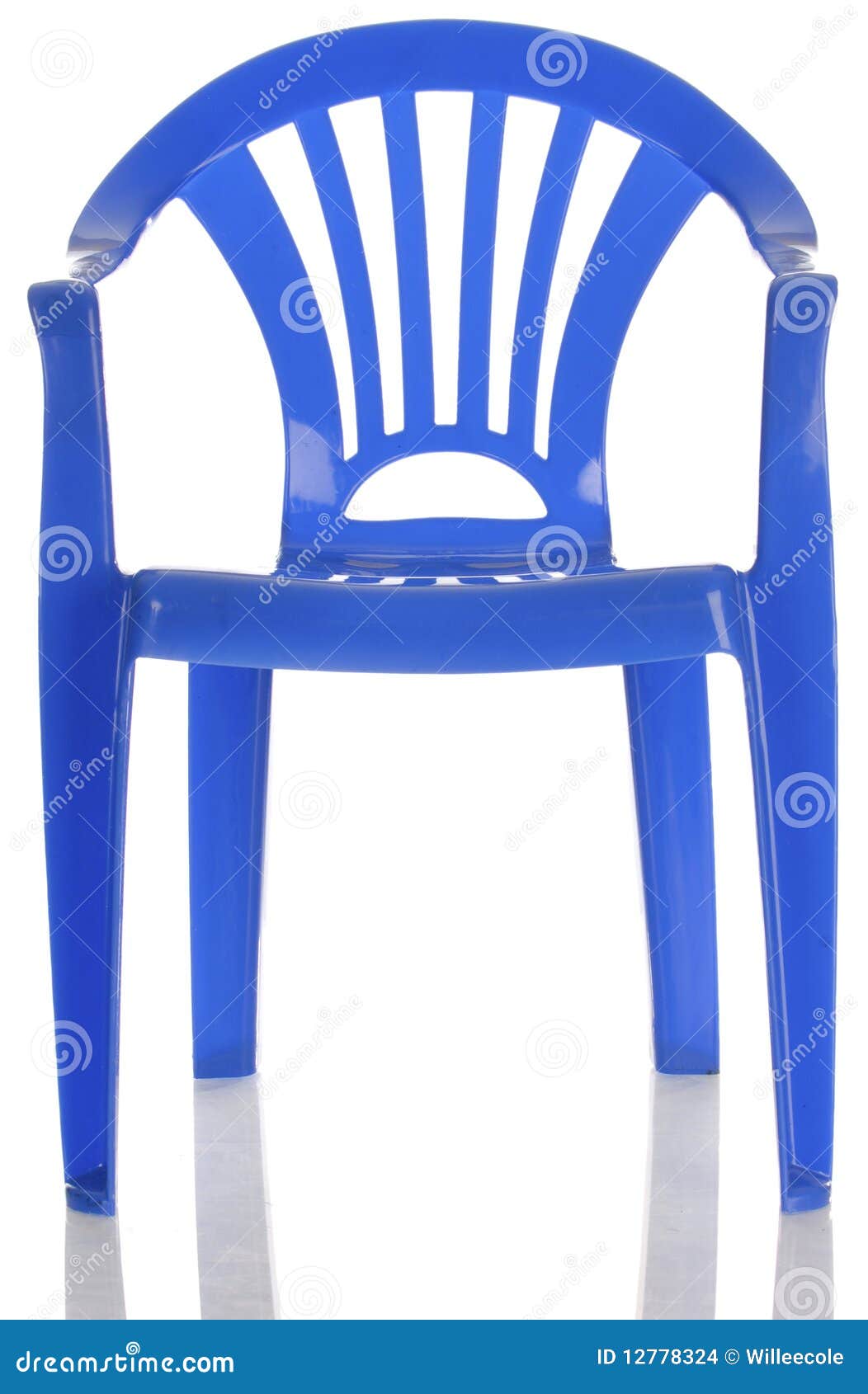 Blue plastic child chair stock photo. Image of sitting 12778324
