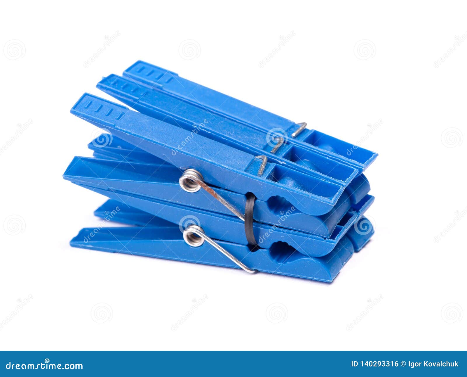 Blue plastic clothespins stock photo. Image of long 140293316