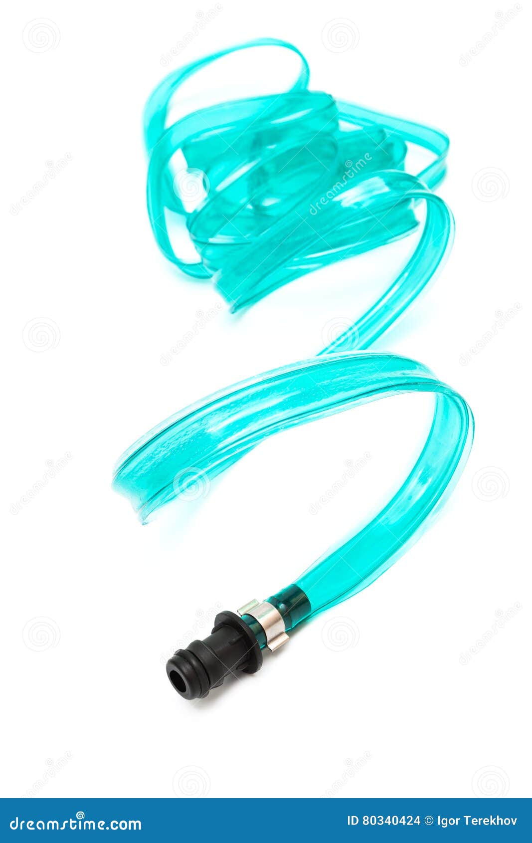 Blue plastic hose stock photo. Image of black, modern 80340424