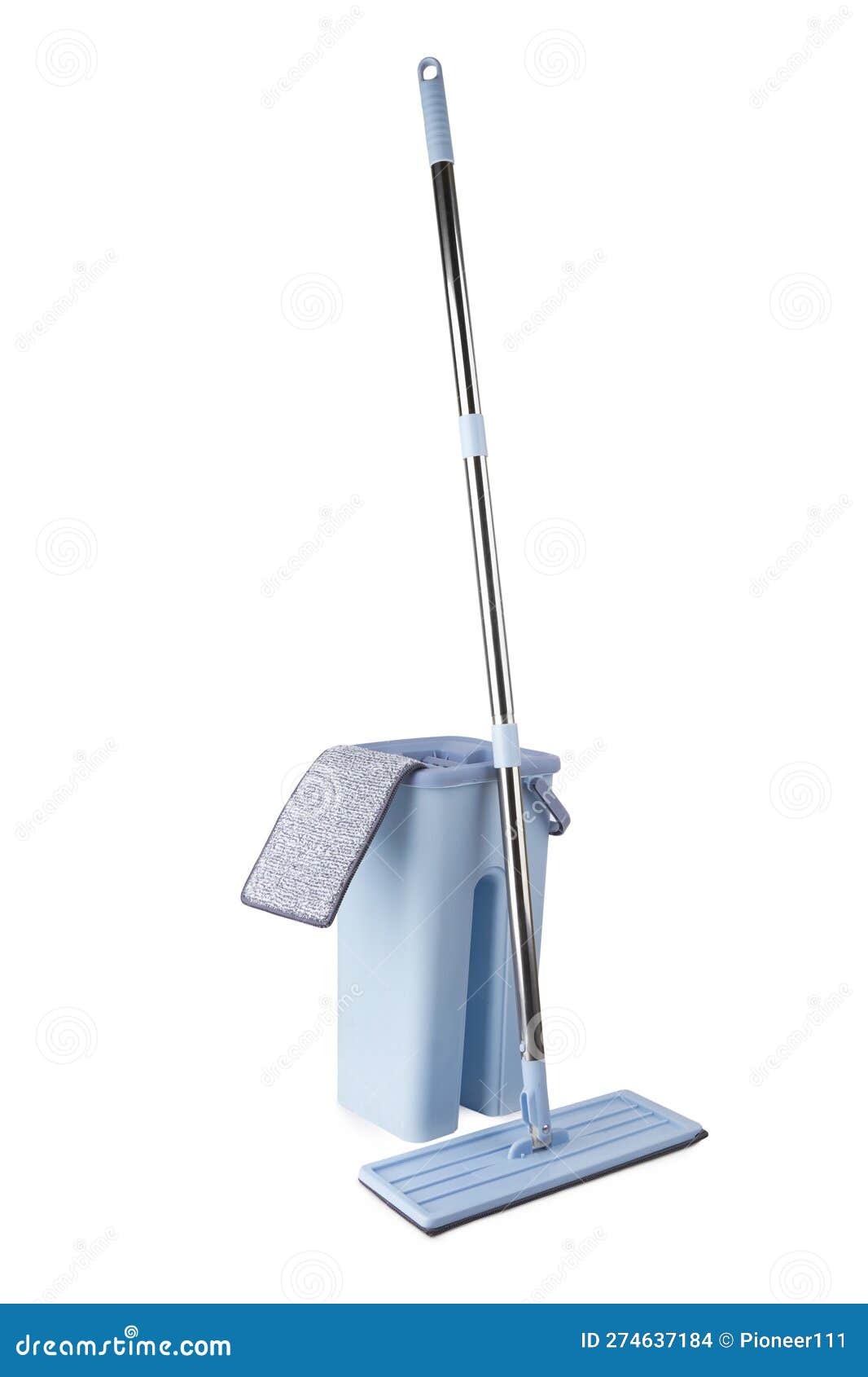 Blue plastic mop stock photo. Image of service, bathroom 274637184
