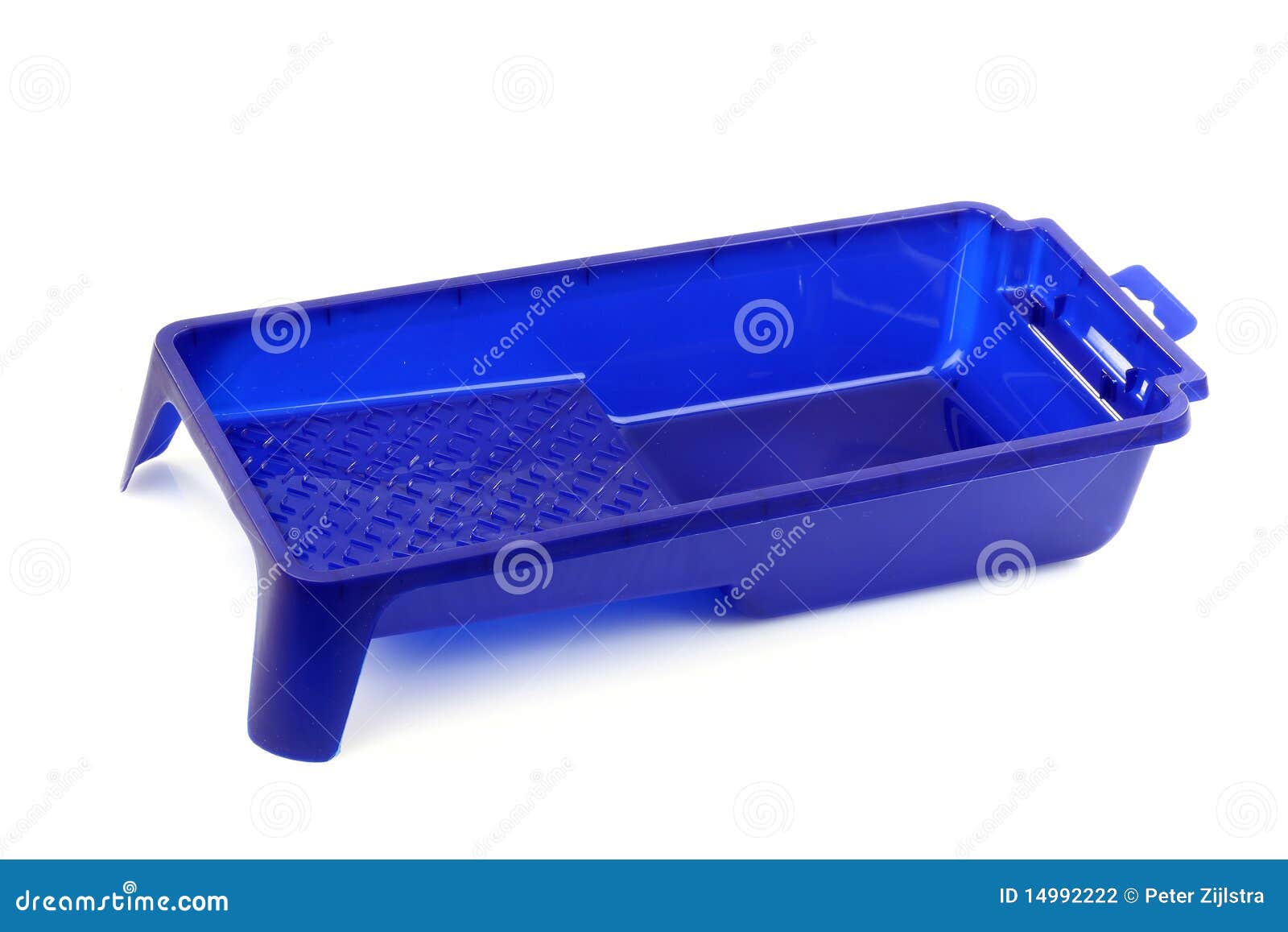 Blue plastic paint pan stock photo. Image of outdoors 14992222