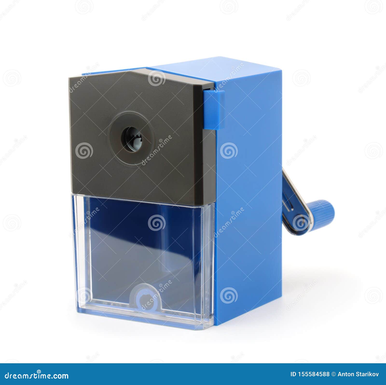 Blue Plastic Pencil Sharpener Stock Photo Image of equipment