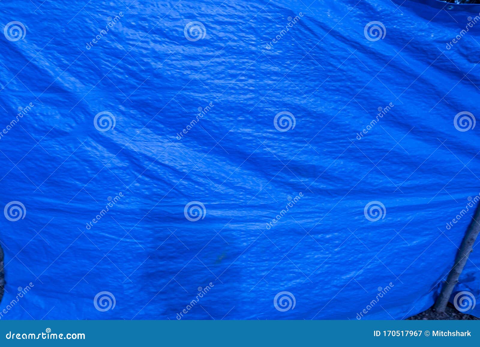 Blue Plastic Tarp with Folds Stock Image Image of plastic, sheet