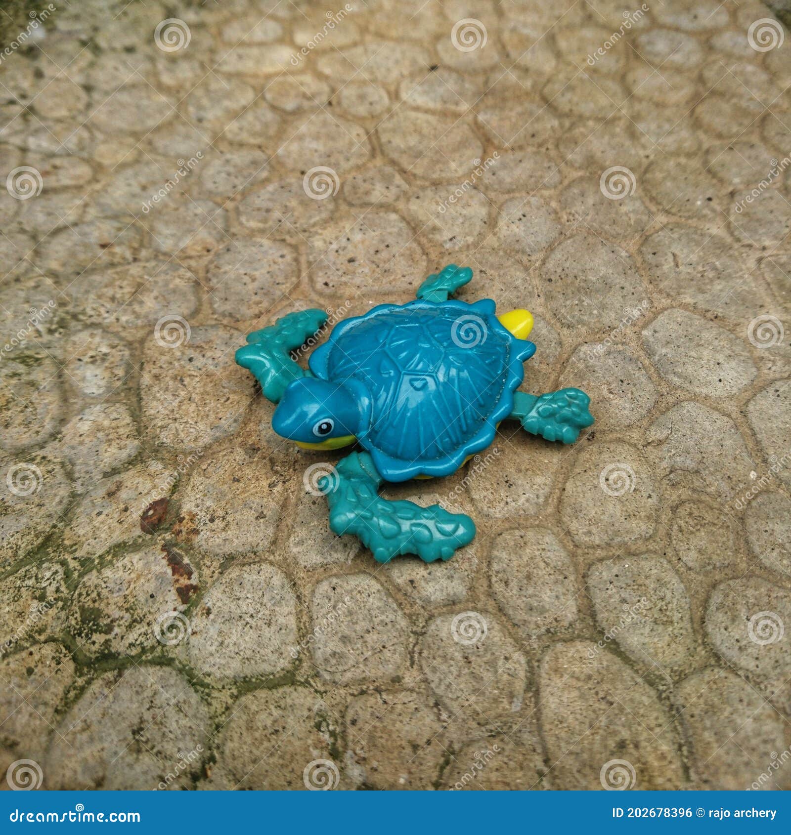 Blue Plastic Turtle for Children Toys Stock Photo Image of children