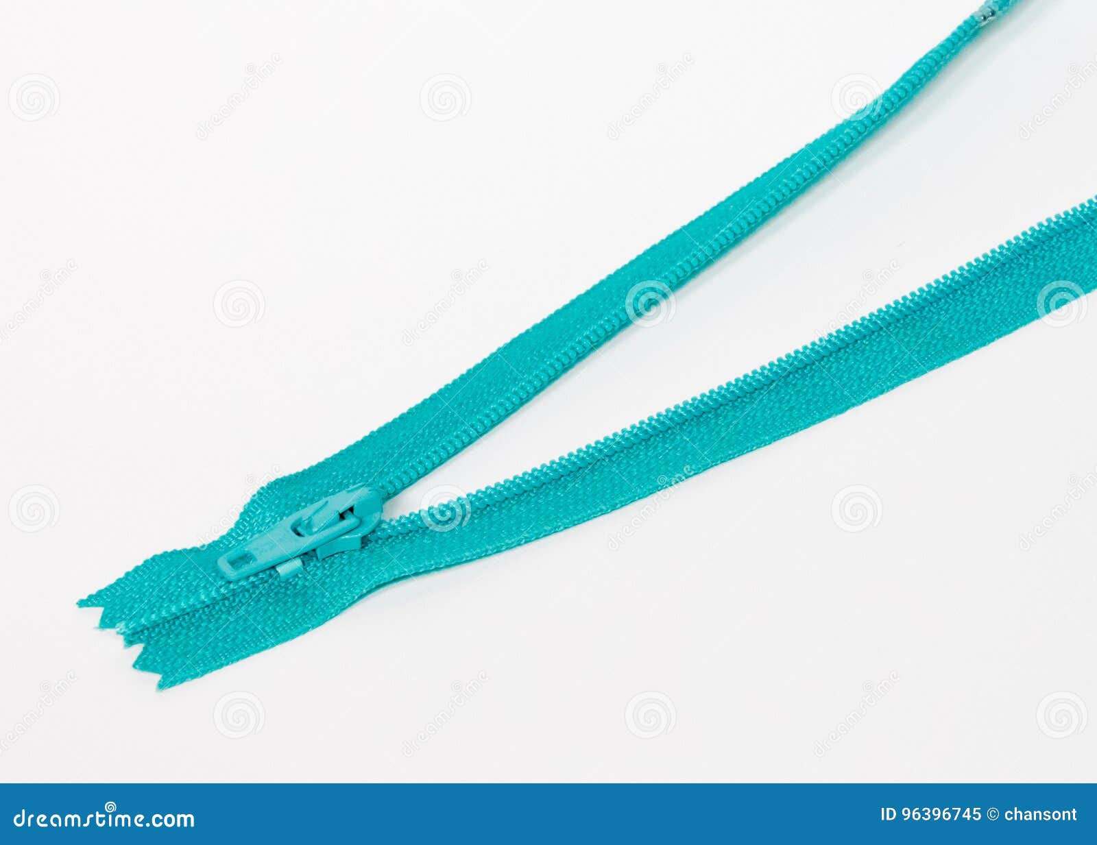 Blue Plastic Zipper stock image. Image of object, disconnect - 96396745