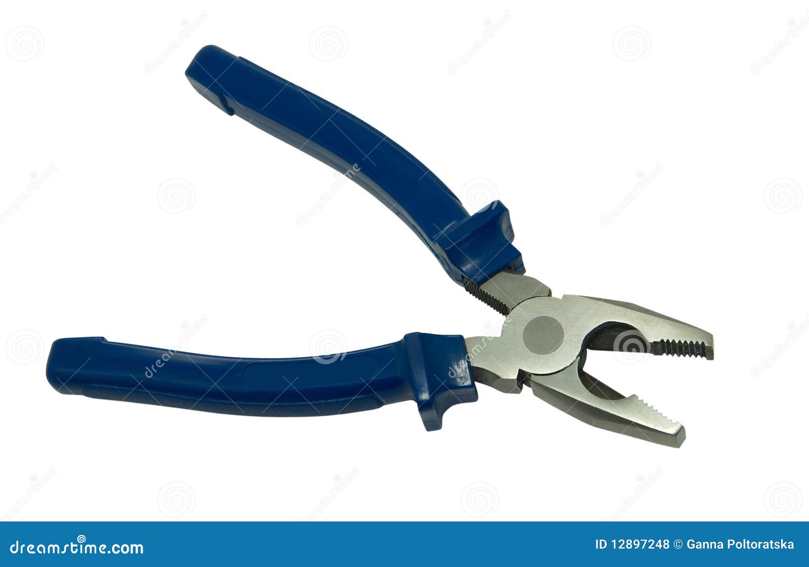 Blue pliers stock photo. Image of clipper, industry, metal 12897248