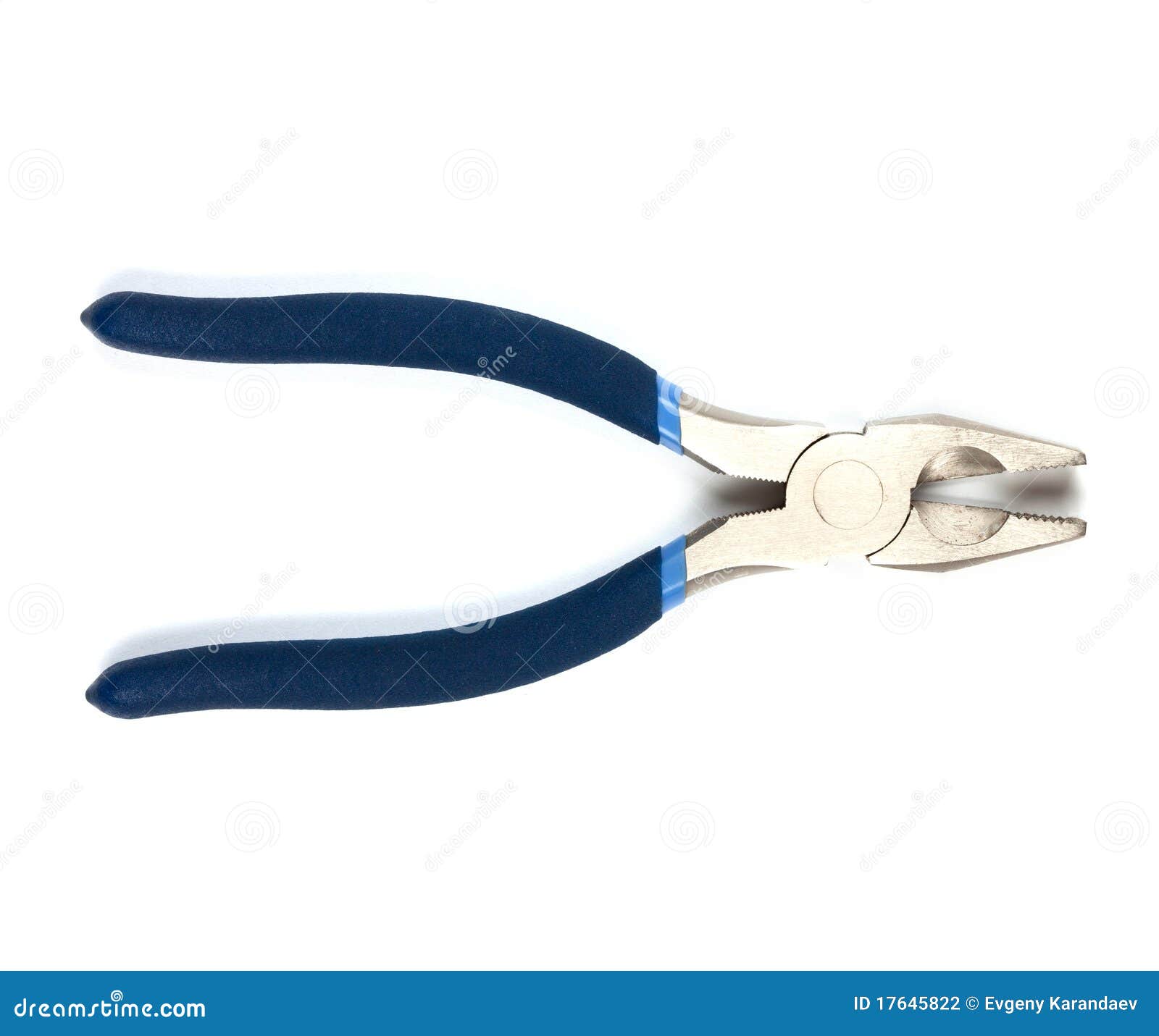 Blue pliers stock photo. Image of repair, equipment, alloy 17645822