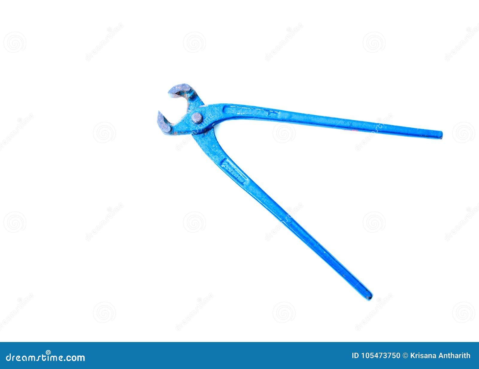 A Blue Pliers Isolated on a White Background Stock Photo Image of