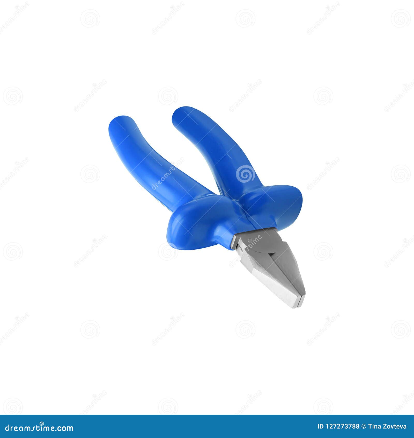 Blue Pliers Isolated on White Stock Photo Image of detail, craft