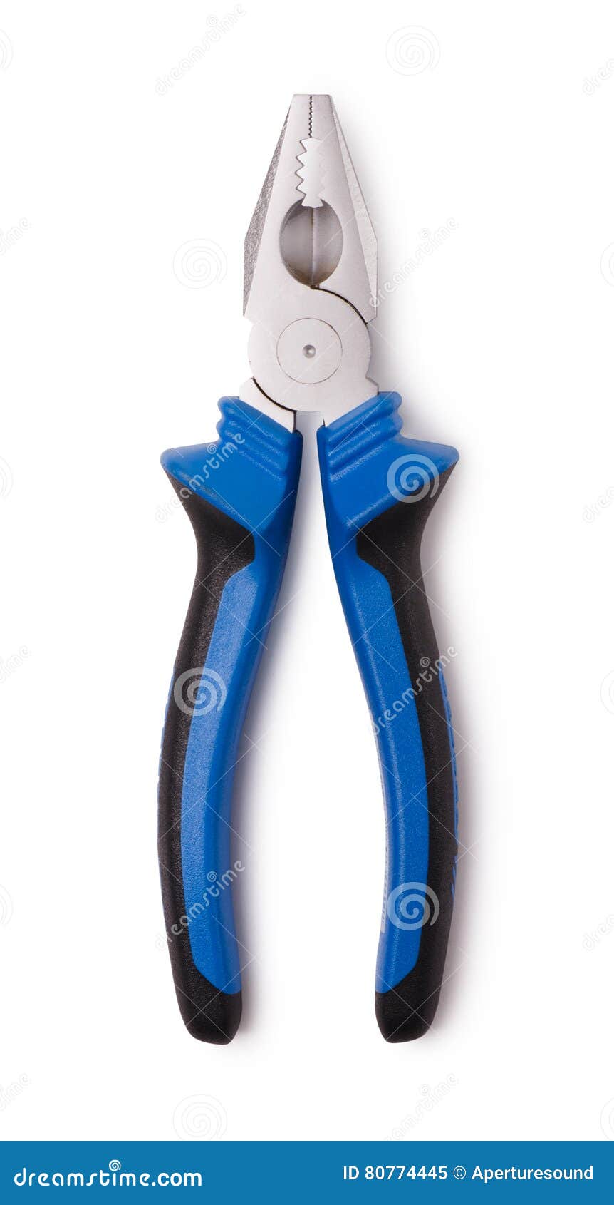 Blue pliers stock image. Image of construction, metallic 80774445