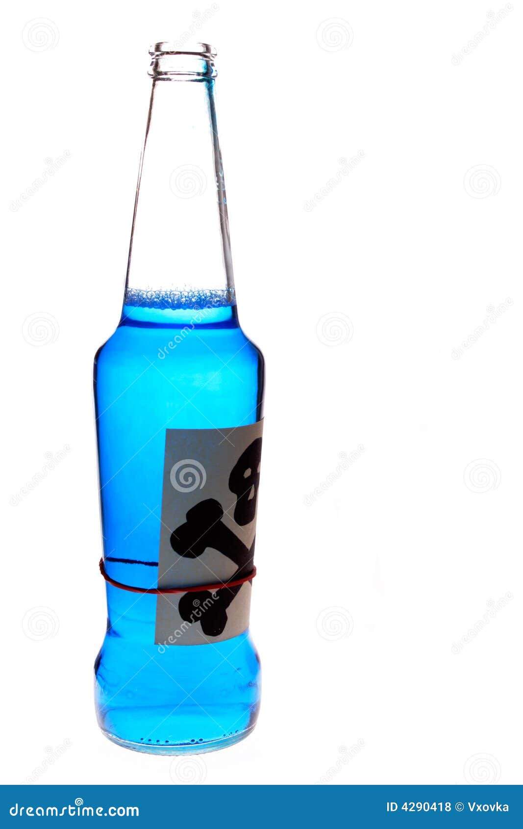Blue poison stock photo. Image of black, bottle, substance 4290418