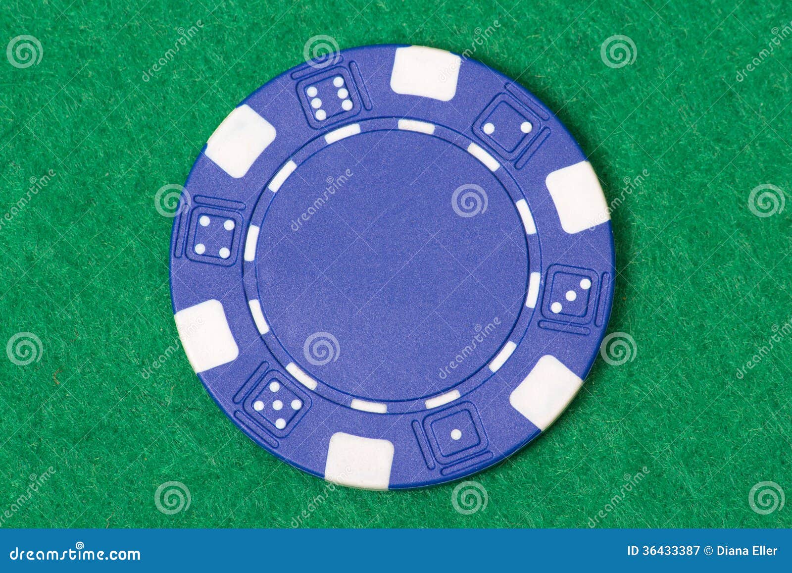 Blue Poker Chip on the Casino Table Stock Image Image of chip
