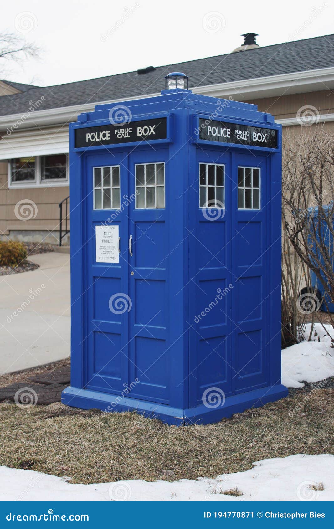 Police Call Box, Tardis, As a Little Library Editorial Photo - Image of ...