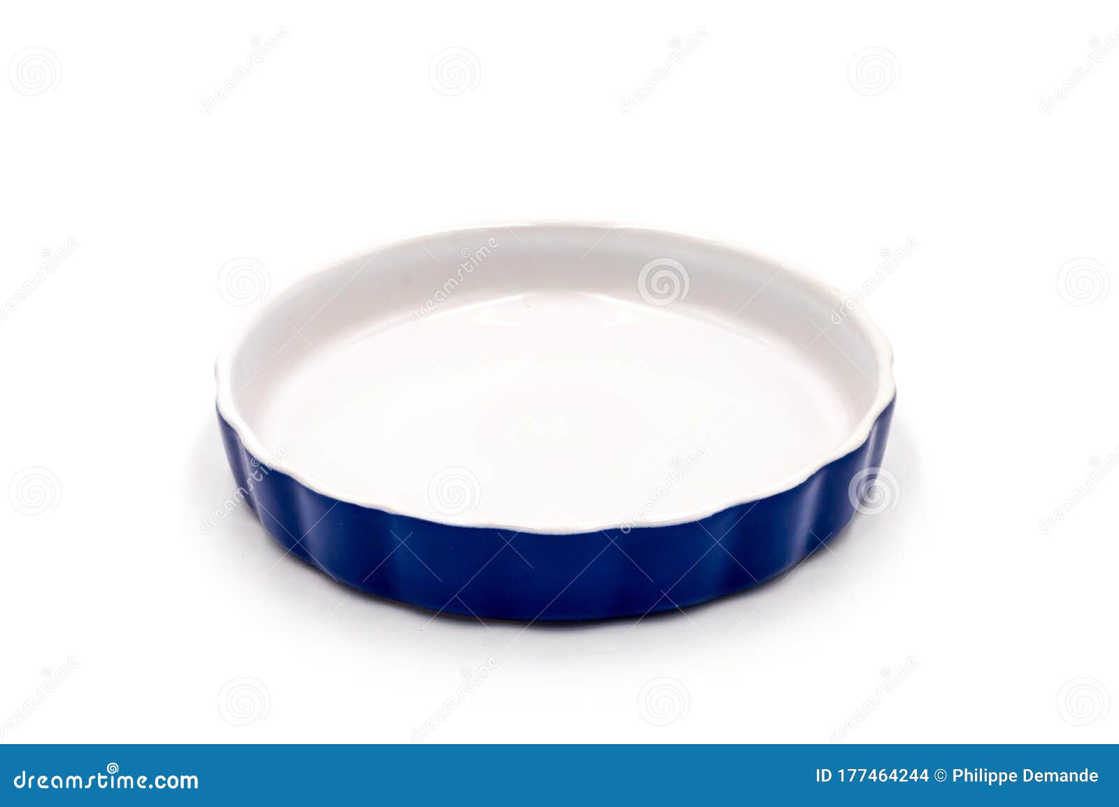 Blue porcelain ramekin stock photo. Image of baking 177464244