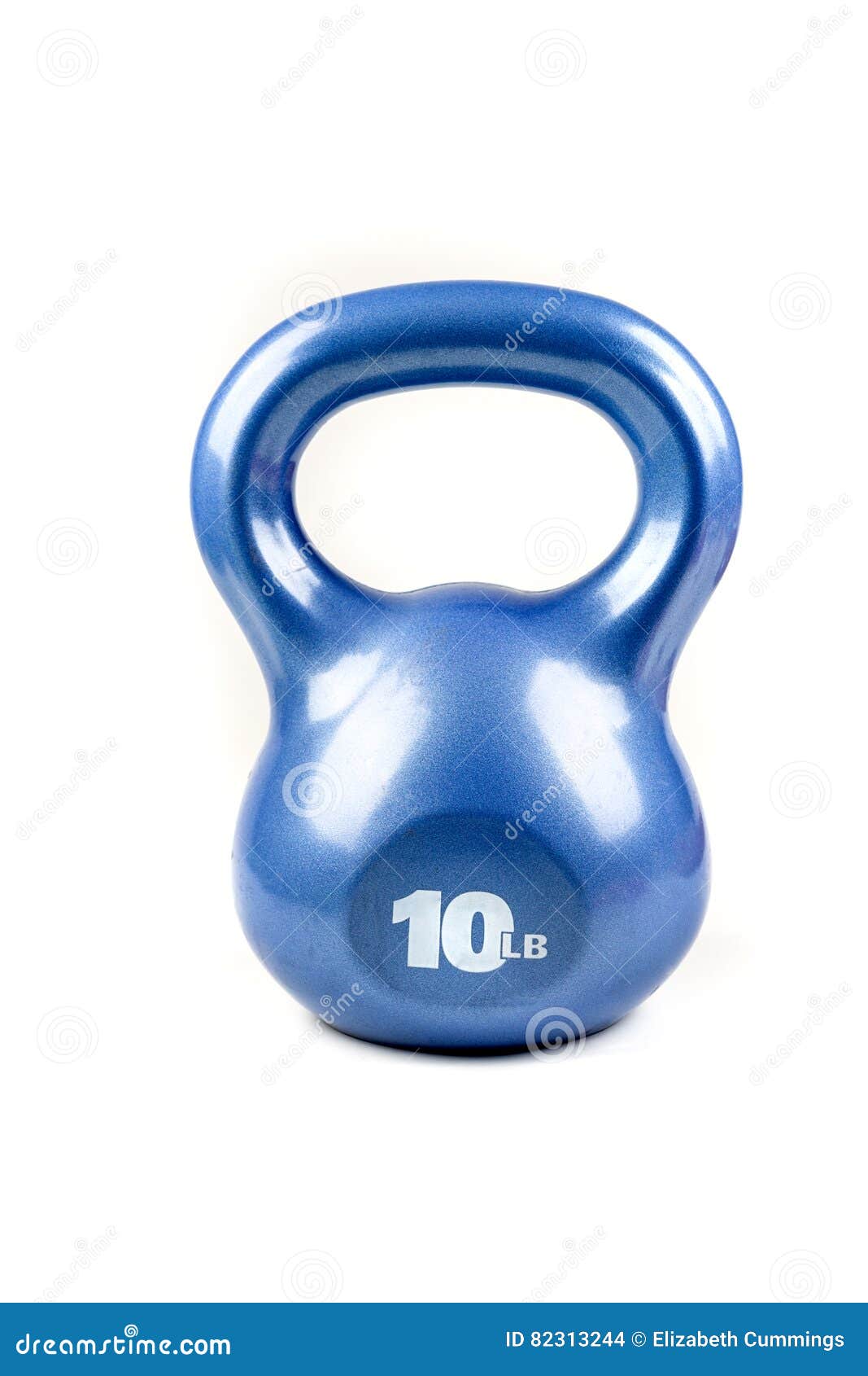 Blue 10 pound kettlebell stock photo. Image of kettlebell 82313244