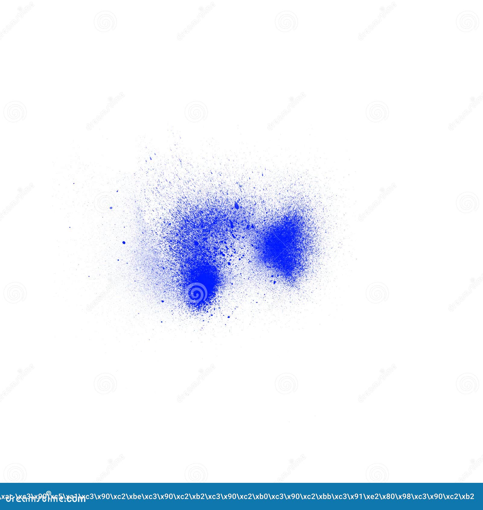 Blue Powder Splash Brush for Design Stock Image Image of drop