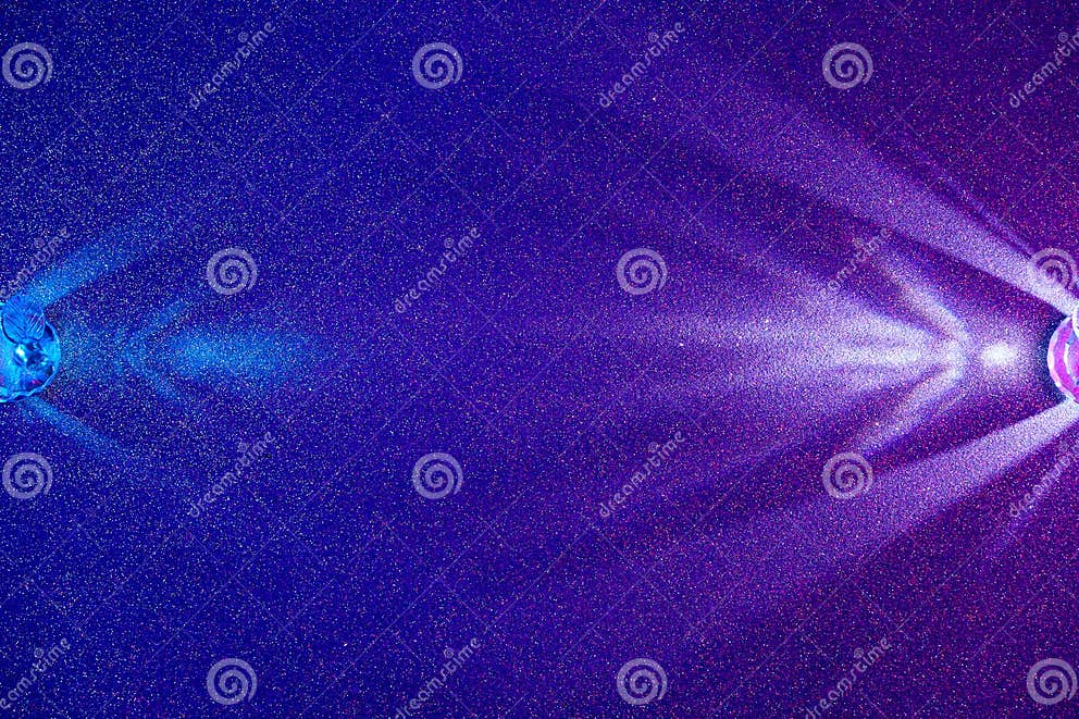 On a Blue and Purple Gradient Finegrained Background, Light Blue and Light Purple Scattered