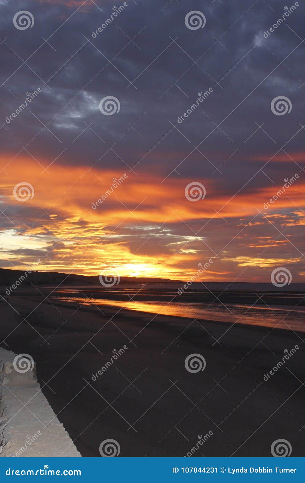 sunrise in el golfo de santa clara, sonora, mexico