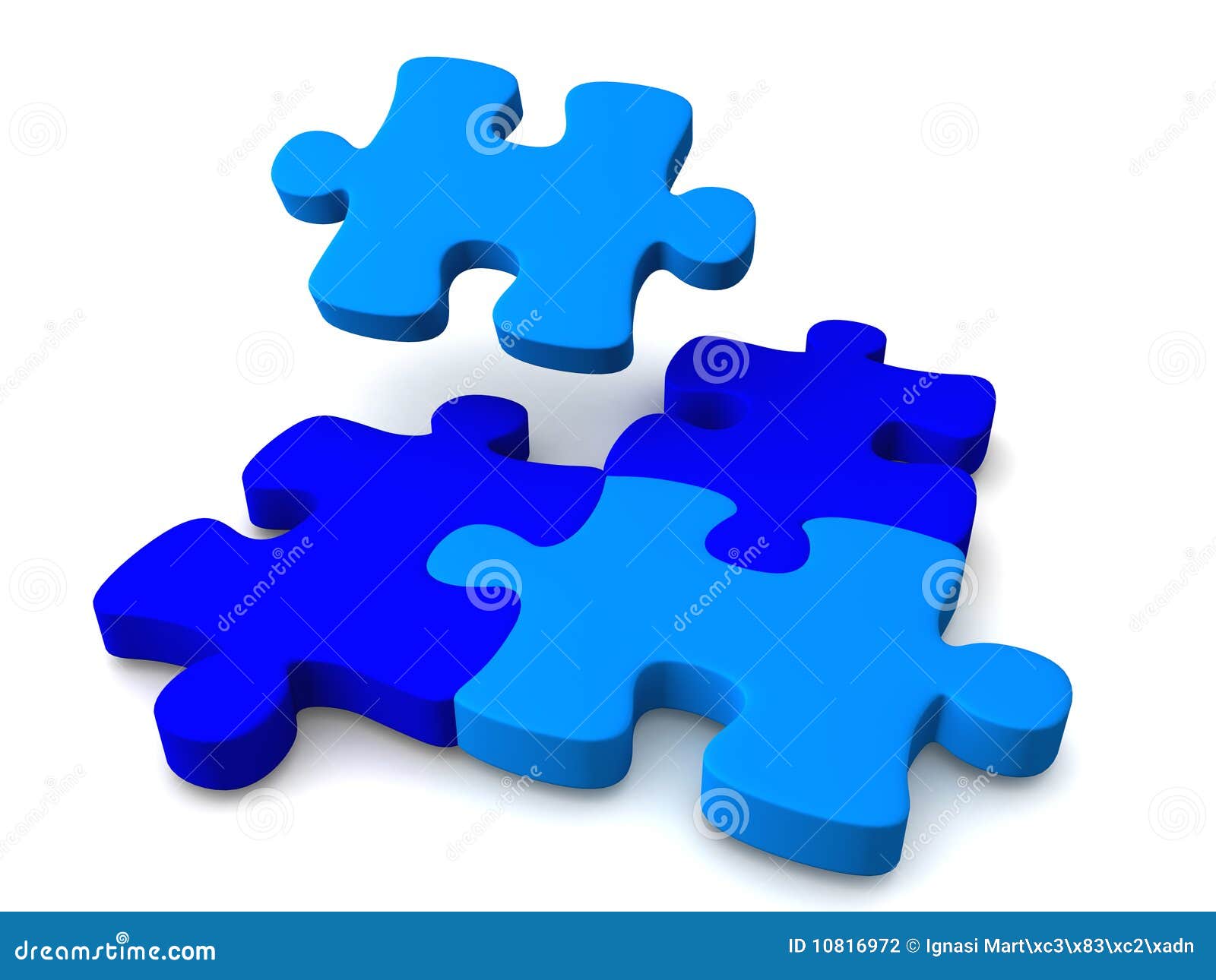 Blue puzzle stock illustration. Illustration of creative 10816972