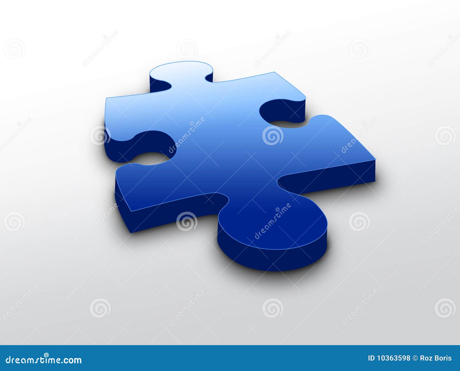 Blue puzzle piece stock illustration. Illustration of question 10363598