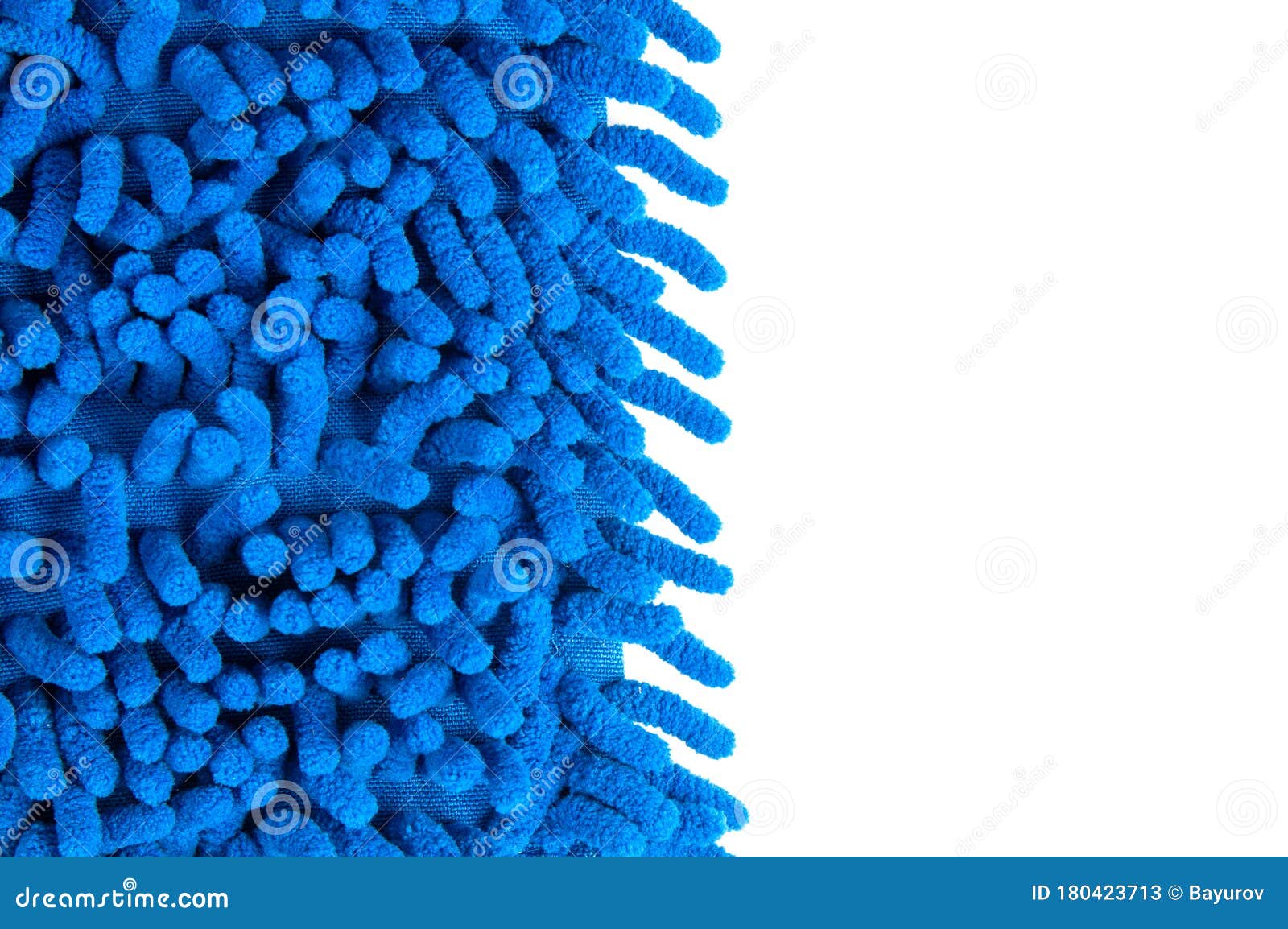 Blue Quick Change Dust Mop Head with Copy Space Stock Image Image of