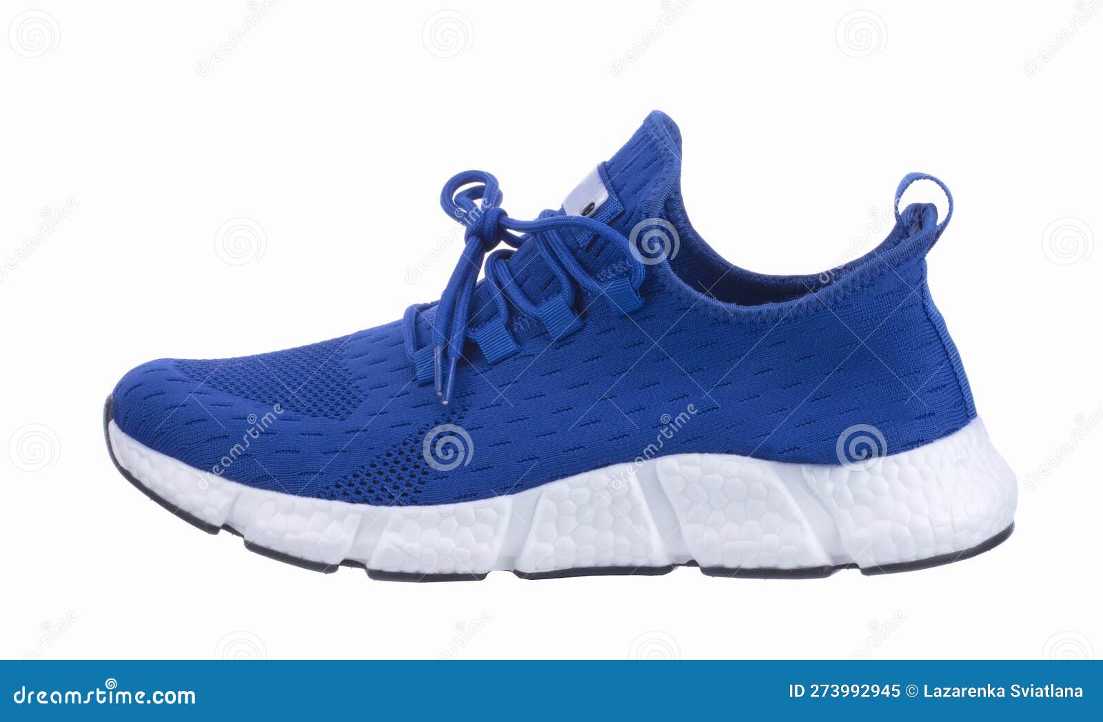 Blue rag sneaker stock image. Image of studio, closeup - 273992945