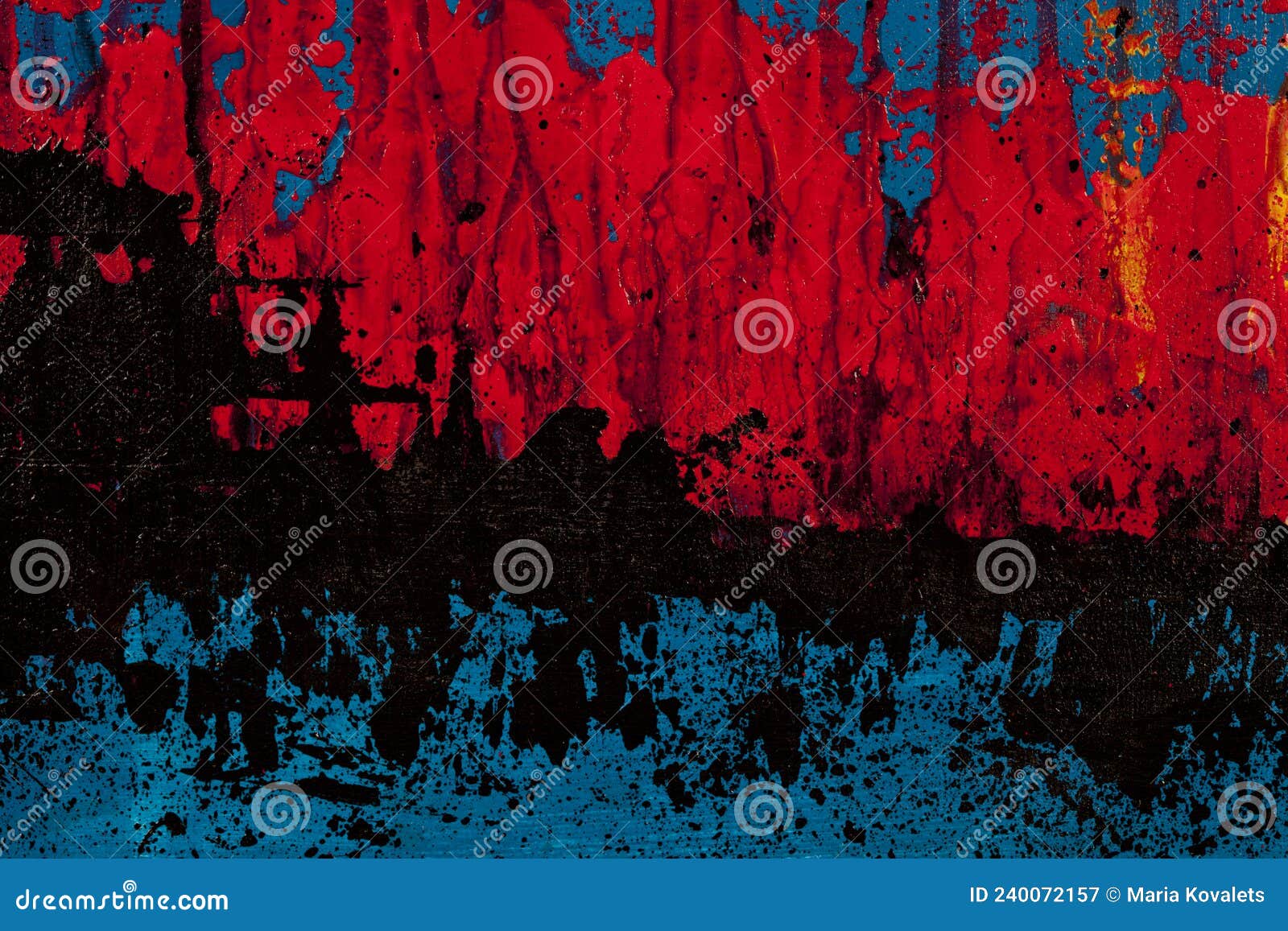 Blue, Red and Black Colored Wall Texture Background Stock Image Image