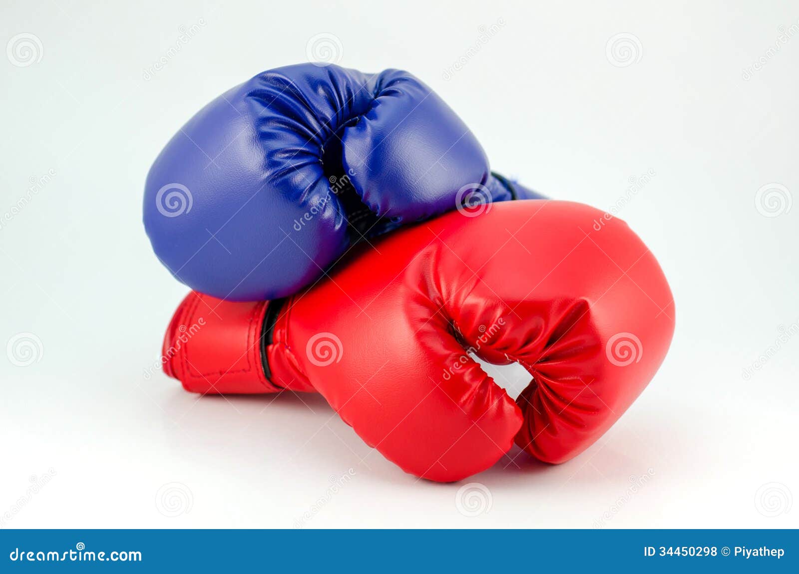 Blue Red Boxing Gloves Isolated on White Stock Photo Image of neutral