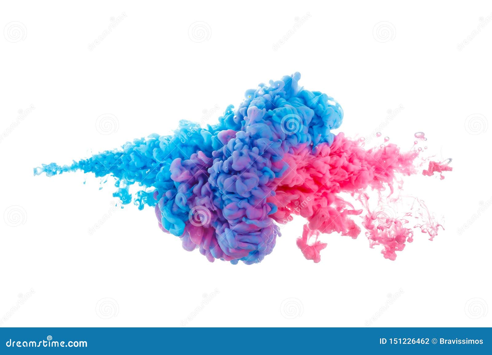 Blue and Red Paint Splash Isolated on White Background Stock Photo ...
