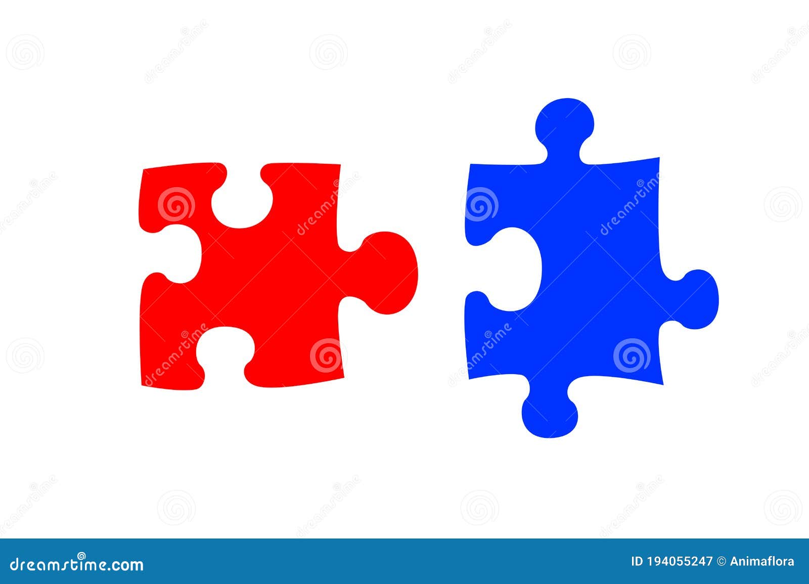 Blue and red puzzle piece stock image. Image of adult 194055247
