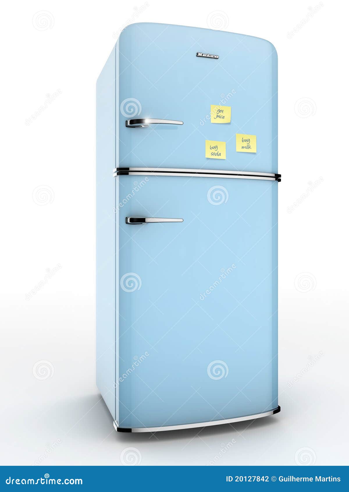 Blue Retro Refrigerator Stock Photography Image 20127842