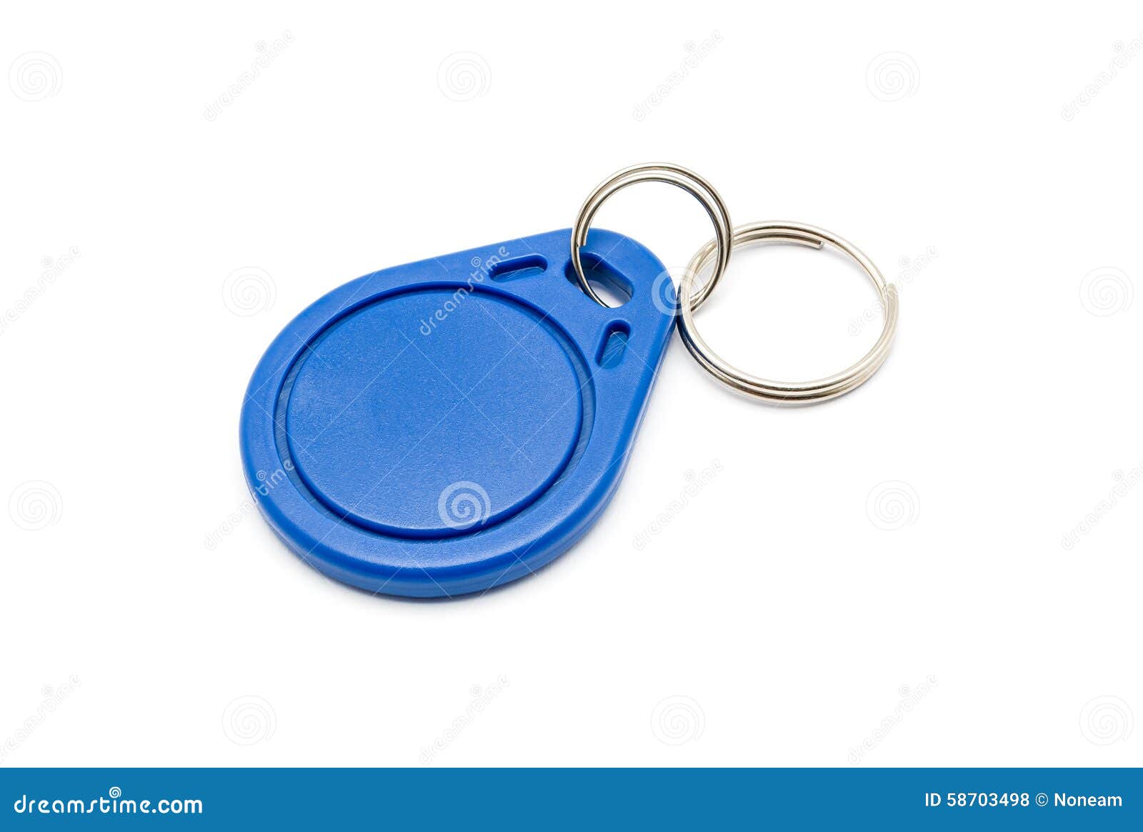 Blue RFID Keychain Tag stock photo. Image of smart, lock 58703498