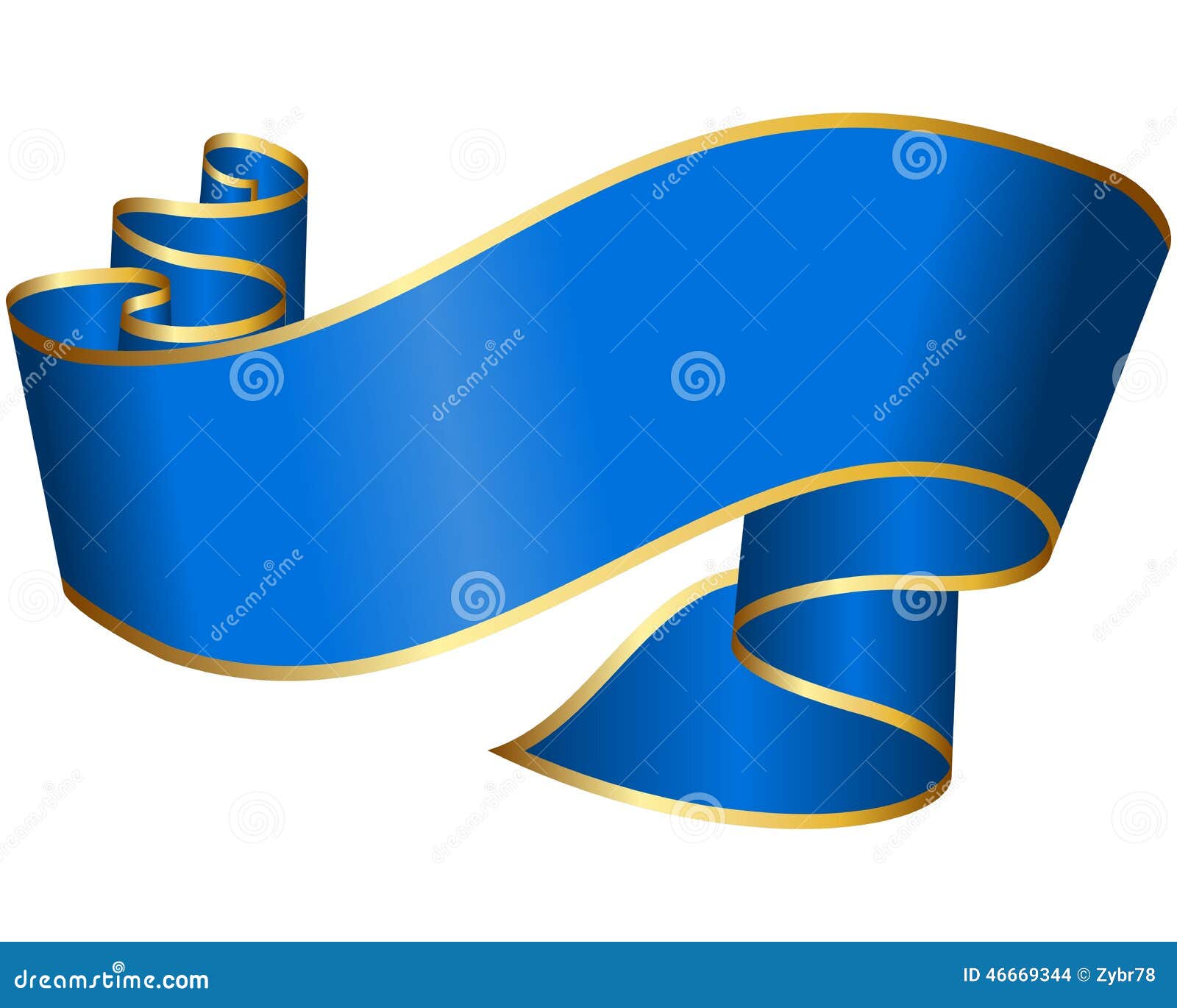 Blue ribbon stock vector. Illustration of elegance, design 46669344