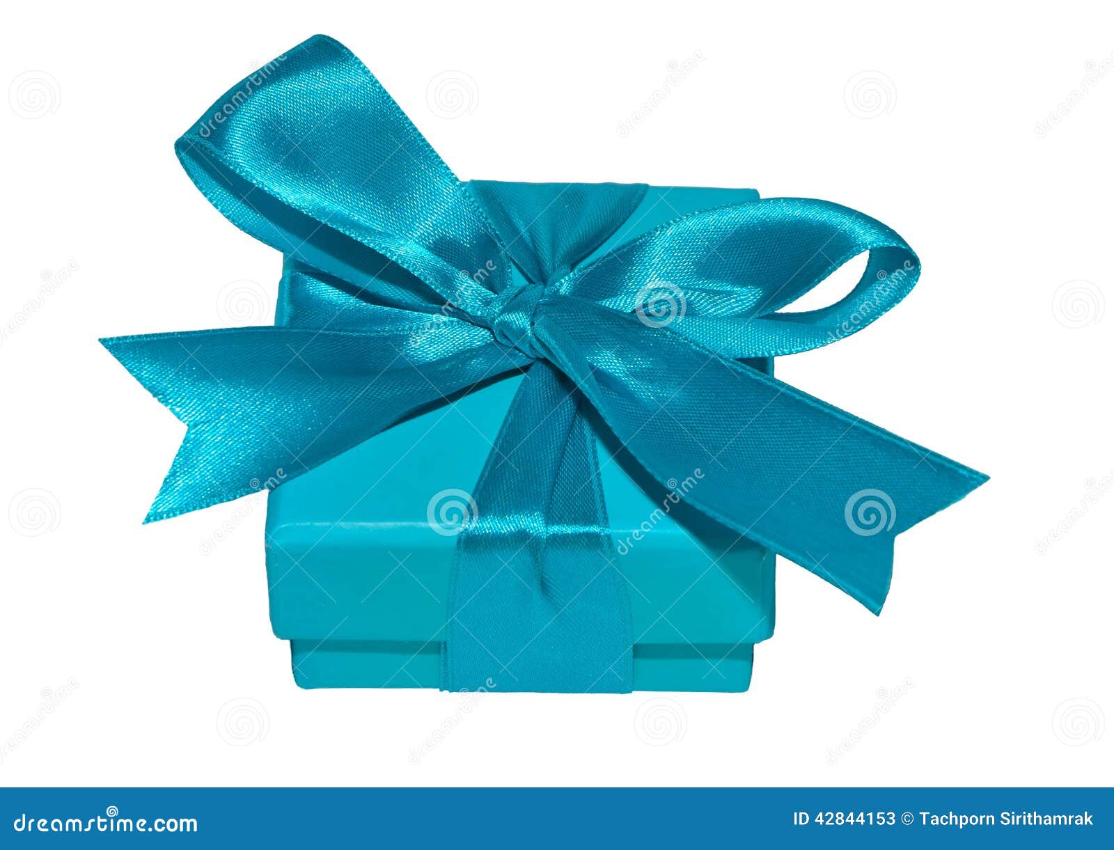 Blue Ribbon Blue Gift Box stock image. Image of valentine 42844153