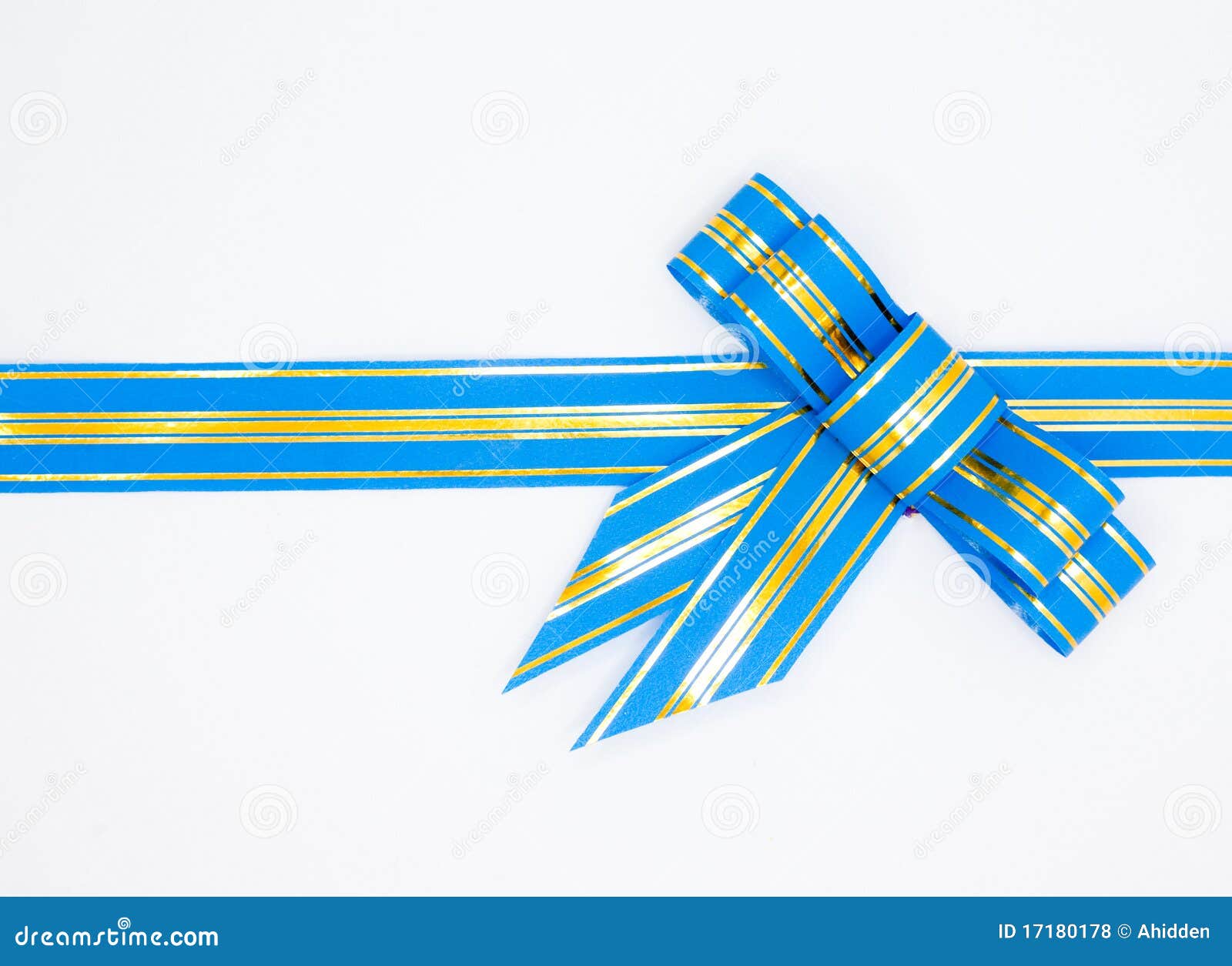 Blue ribbon with bow stock photo. Image of christmas 17180178