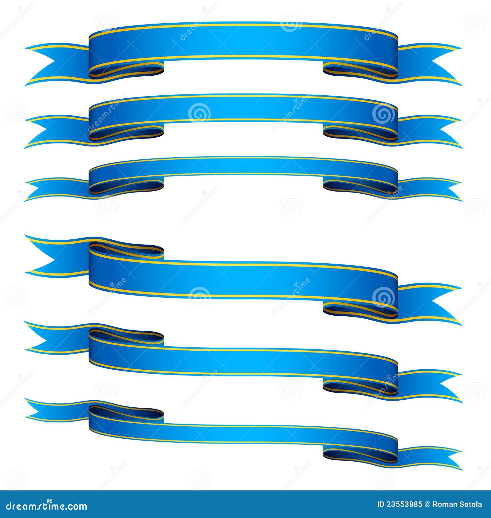 Blue ribbons stock vector. Illustration of elegant, event 23553885