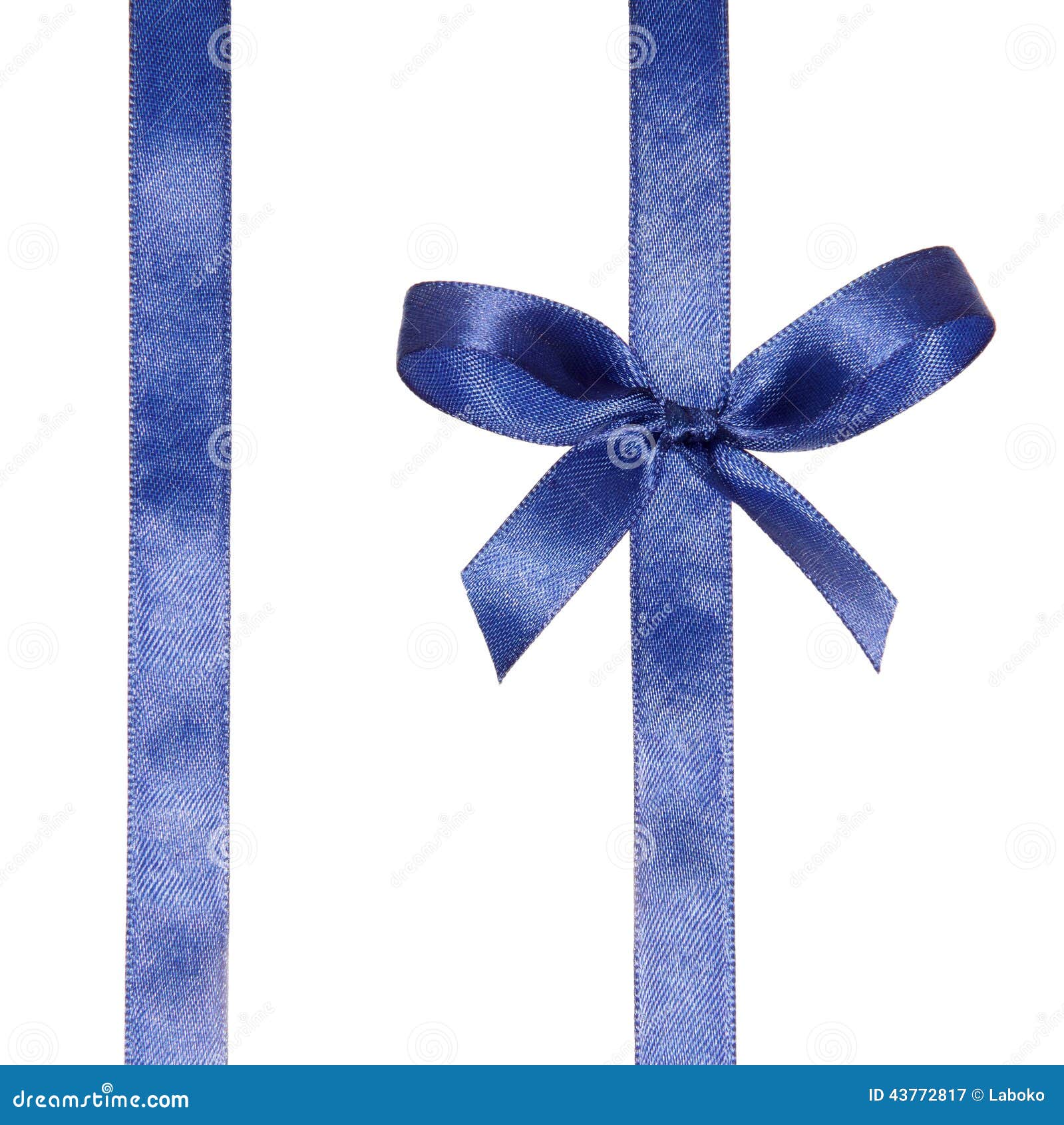 Blue ribbons with bow stock image. Image of artistic 43772817