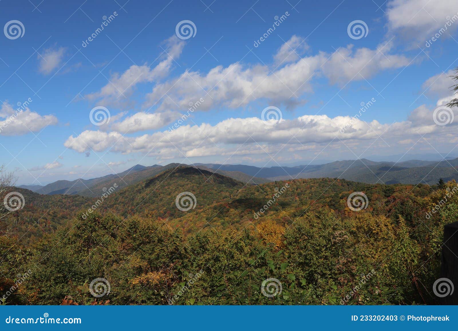blue ridge mountians in fall season