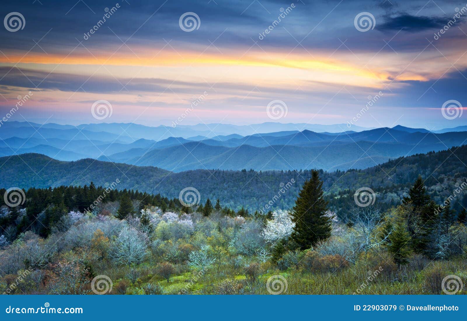 blue ridge parkway spring smoky mountains