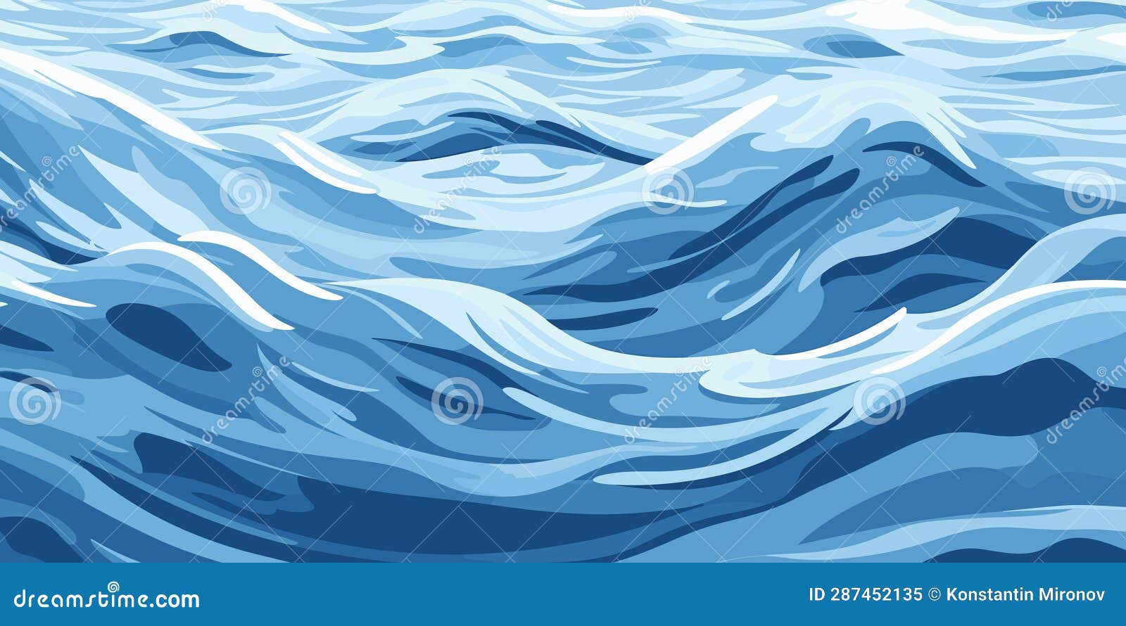 Blue Ripples and Water Splashes Waves Surface Flat Style Design Vector  Illustration. Stock Vector - Illustration of clean, texture: 287452135, image size:1600x890