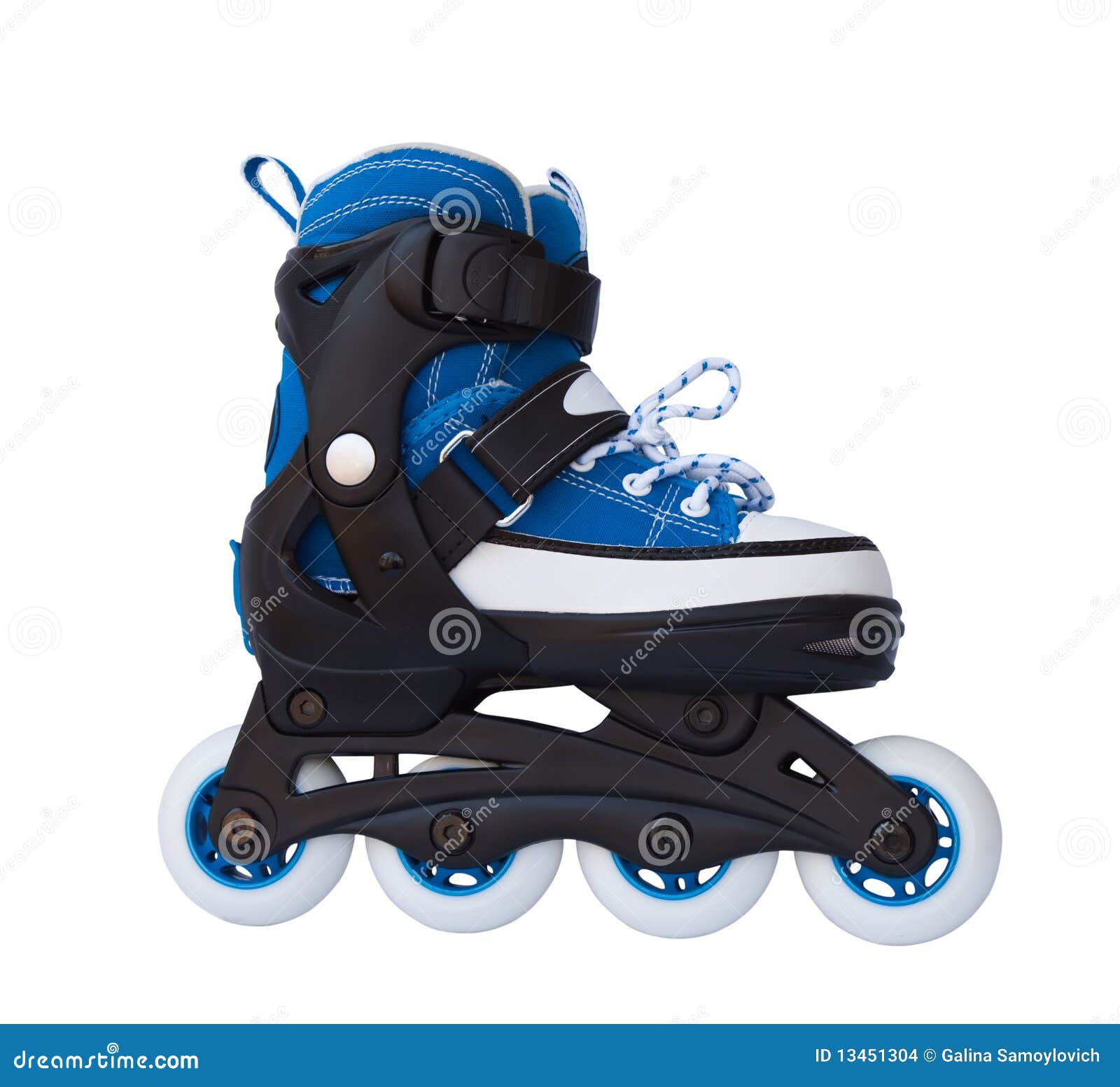 Blue roller skates stock photo. Image of race, skater 13451304