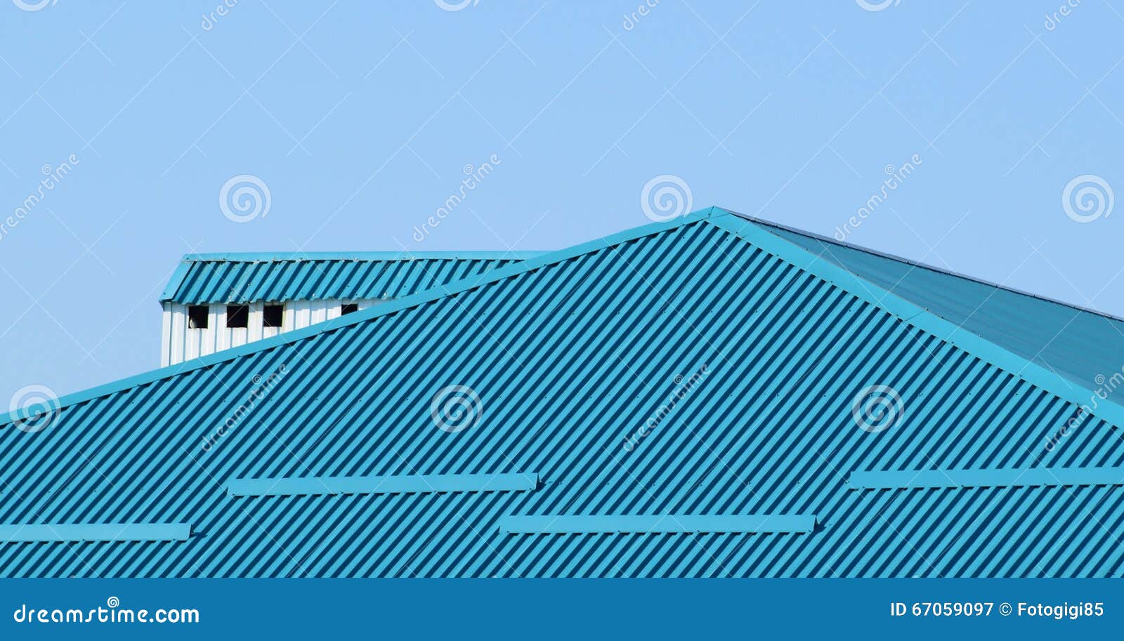Blue roof metal sheets stock image. Image of industry 67059097